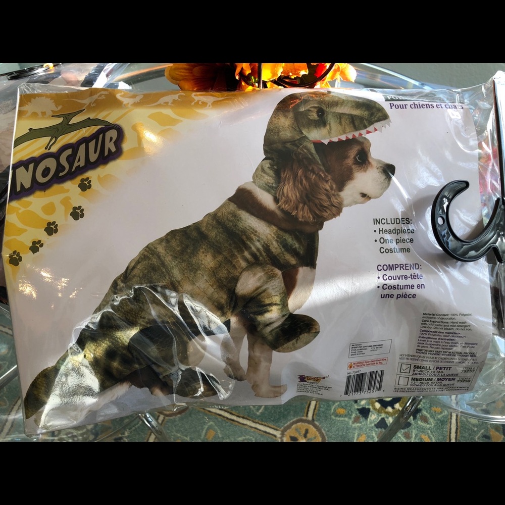 Dinosaur dog costume